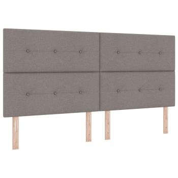 Boxspringbett mit Kopfteil Taupe 200 x 200 cm Stoff