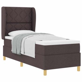 Boxspringbett mit Kissen Dunkelbraun 200 x 80 cm Stoff