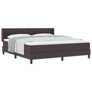 ARDEBO.de - Boxspringbett mit Kopfteil Dunkelbraun 200 x 180 cm Stoff