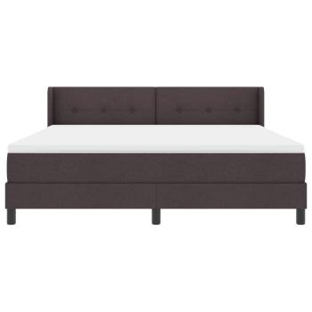 Boxspringbett mit Kopfteil Dunkelbraun 200 x 180 cm Stoff