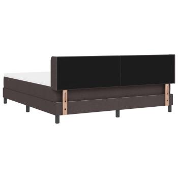 Boxspringbett mit Kopfteil Dunkelbraun 200 x 180 cm Stoff