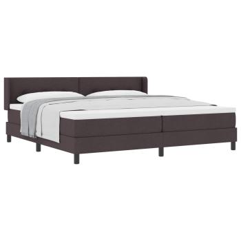 ARDEBO.de - Boxspringbett mit Kopfteil Dunkelbraun 200 x 200 cm Stoff