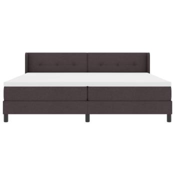 Boxspringbett mit Kopfteil Dunkelbraun 200 x 200 cm Stoff