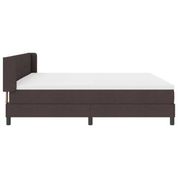Boxspringbett mit Kopfteil Dunkelbraun 200 x 200 cm Stoff