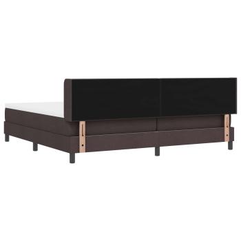 Boxspringbett mit Kopfteil Dunkelbraun 200 x 200 cm Stoff