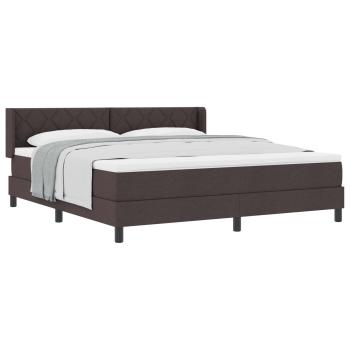 Boxspringbett mit Kopfteil Dunkelbraun 200 x 180 cm Stoff