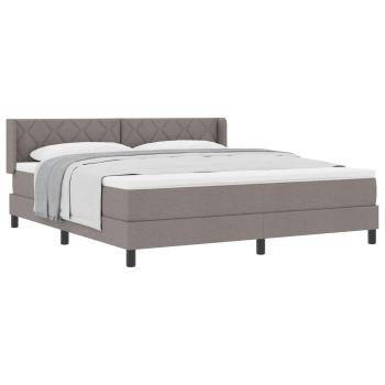 Boxspringbett mit Kopfteil Taupe 200 x 180 cm Stoff