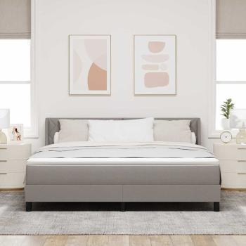 Boxspringbett mit Kopfteil Taupe 200 x 180 cm Stoff
