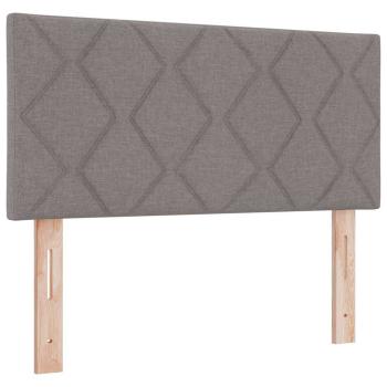 Boxspringbett mit Kopfteil Taupe 200 x 90 cm Stoff