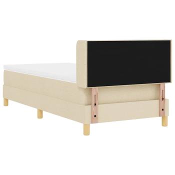 Boxspringbett mit Kopfteil Creme 200 x 100 cm Stoff