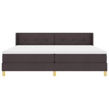 Boxspringbett mit Kopfteil Dunkelbraun 200 x 200 cm Stoff