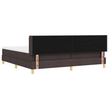 Boxspringbett mit Kopfteil Dunkelbraun 200 x 200 cm Stoff