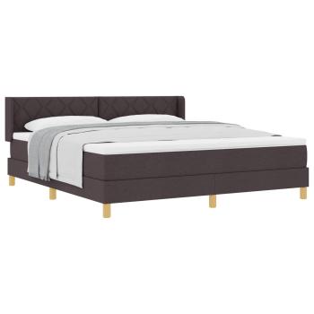 Boxspringbett mit Kopfteil Dunkelbraun 200 x 180 cm Stoff