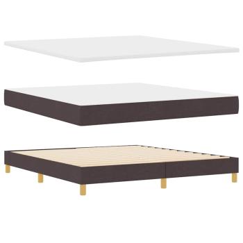 Boxspringbett mit Kopfteil Dunkelbraun 200 x 180 cm Stoff