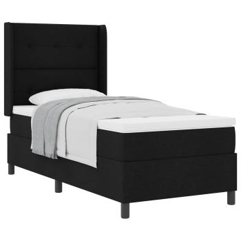 Boxspringbett mit Kissen Schwarz 200 x 100 cm Stoff
