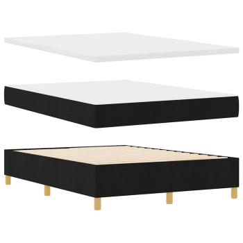 Boxspringbett mit Kopfteil Schwarz 140 x 190 cm Stoff