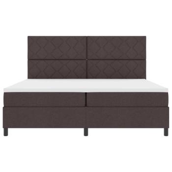 Boxspringbett mit Matratze Dunkelbraun 200 x 200 cm Stoff