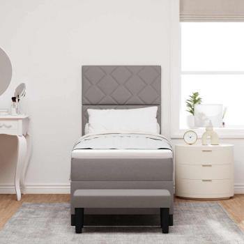 Boxspringbett mit Kopfteil Taupe 80 x 200 cm Stoff