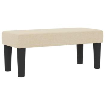 Boxspringbett mit Kopfteil Creme 90 x 190 cm Stoff