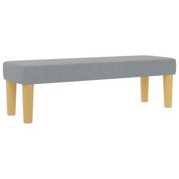 Boxspringbett mit Kopfteil Hellgrau 120 x 200 cm Stoff