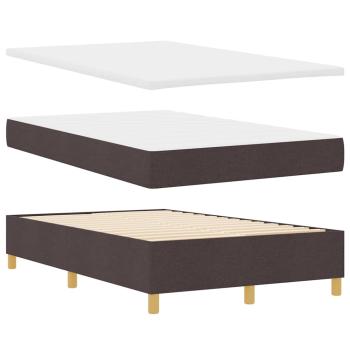 Boxspringbett mit Kopfteil Dunkelbraun 200 x 120 cm Stoff