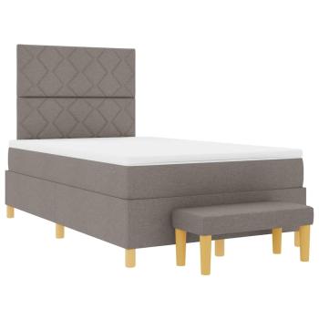 Boxspringbett mit Kopfteil Taupe 200 x 120 cm Stoff