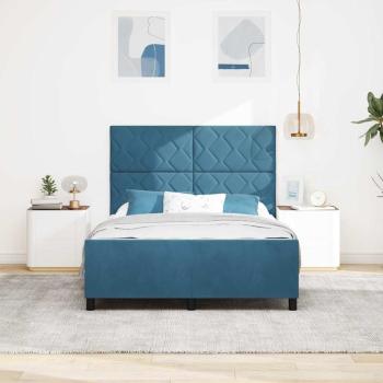 Boxspringbett mit Kopfteil Dunkelblau 160 x 200 cm Samt