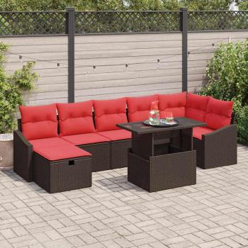 ARDEBO.de - Gartensofa-set 8 stk. Poly-Rattan