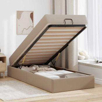Bettgestell mit Matratze Sonstiges 2 stk. Hellbraun PVC