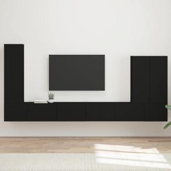 ARDEBO.de - TV-Wandregal-Set 6 stk. Schwarz