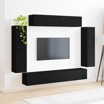 TV-Schränk 8 stk. Schwarz