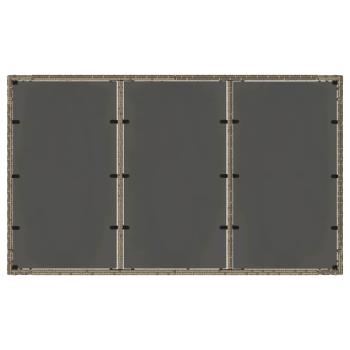 Outdoor-Essgruppe 7 stk. Grau Poly-Rattan