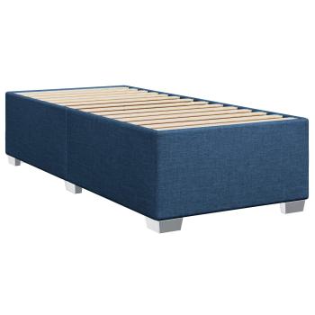 Boxspringbett mit Matratze mit Kopfteil Blau 80 x 200 cm Stoff