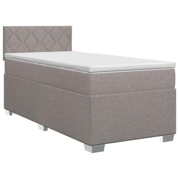 Boxspringbett mit Matratze mit Kopfteil Taupe 80 x 200 cm Stoff