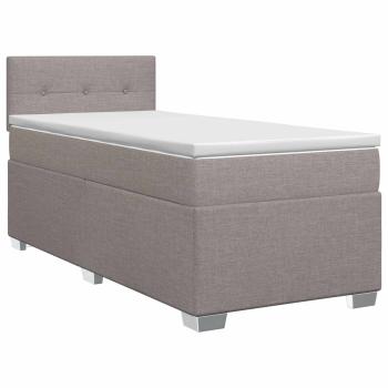 Boxspringbett mit Matratze mit Kopfteil Taupe 90 x 190 cm Stoff