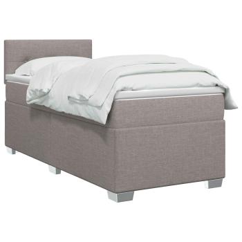 Boxspringbett mit Matratze mit Kopfteil Taupe 90 x 190 cm Stoff