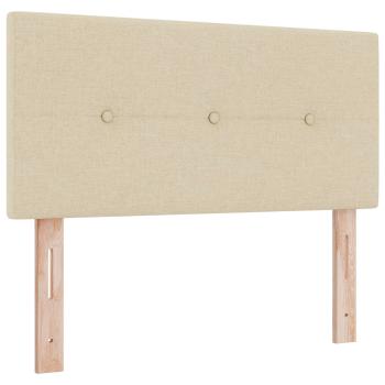 Boxspringbett mit Matratze Creme 120 x 190 cm Stoff