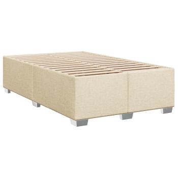 Boxspringbett mit Matratze Creme 120 x 190 cm Stoff