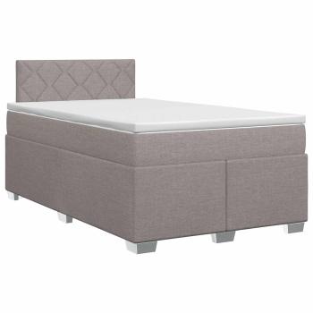 Boxspringbett mit Matratze Taupe 120 x 190 cm Stoff
