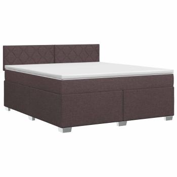 Boxspringbett mit Matratze Dunkelbraun 160 x 200 cm Stoff