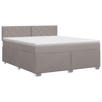 Boxspringbett mit Matratze Taupe 180 x 200 cm Stoff