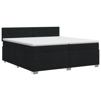 Boxspringbett mit Matratze Schwarz 200 x 200 cm Stoff