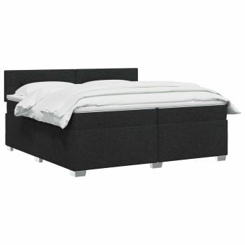Boxspringbett mit Matratze Schwarz 200 x 200 cm Stoff