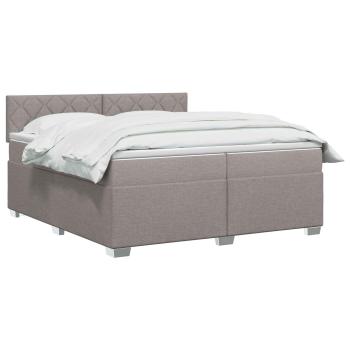 Boxspringbett mit Matratze Taupe 200 x 200 cm Stoff