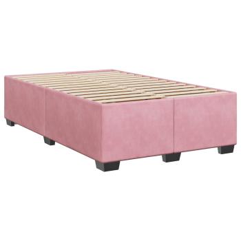 Boxspringbett mit Matratze mit Kopfteil Rosa 120 x 200 cm Samt