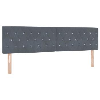Boxspringbett mit Matratze Dunkelgrau 180 x 200 cm Samt