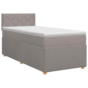 Boxspringbett mit Matratze mit Kopfteil Taupe 90 x 200 cm Stoff