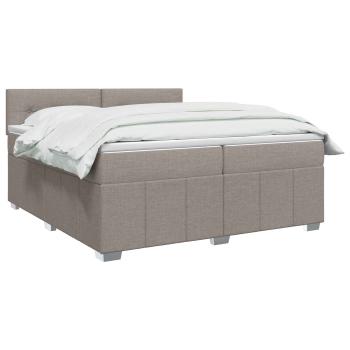 Boxspringbett mit Matratze Taupe 200 x 200 cm Stoff