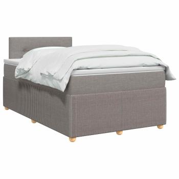 Boxspringbett mit Matratze Taupe 120 x 190 cm Stoff