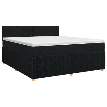 Boxspringbett mit Matratze Schwarz 140 x 190 cm Stoff